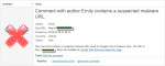 Wordfence Comment Malware Warning