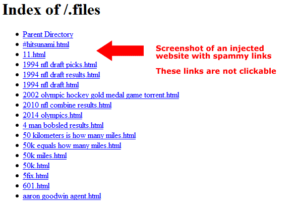 WordPress Hacked with Spammy Links WordPress Hacked with Spammy Links